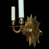 Pair of sun wall lights