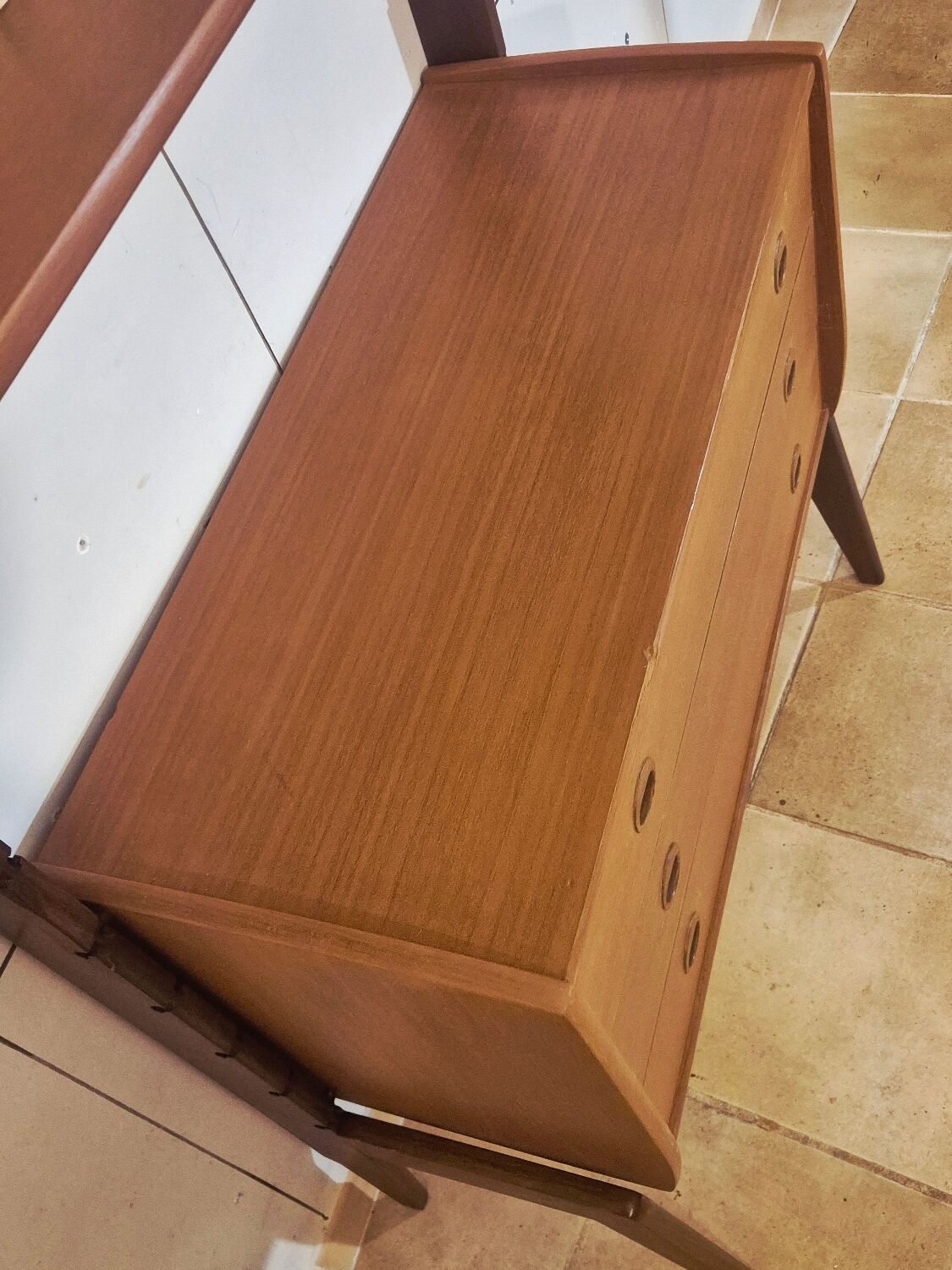 Freestanding teak storage unit, Vintage Scandinavian 1960s