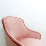 Mid-Century Fabric and Wood Armchair, 1950s