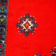 Tapis vintage fait main Berbère en laine rouge éclatant (170cm x 240cm)