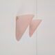 Vintage Triangular Conical Wall Sconces in Pink Frosted Glass from Lumal-It, 1990s, Set of 2