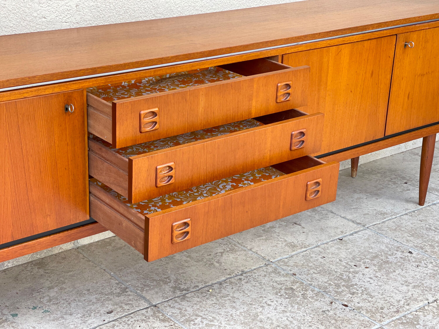 Scandinavian teak row