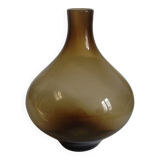 Brown smoked glass vase
