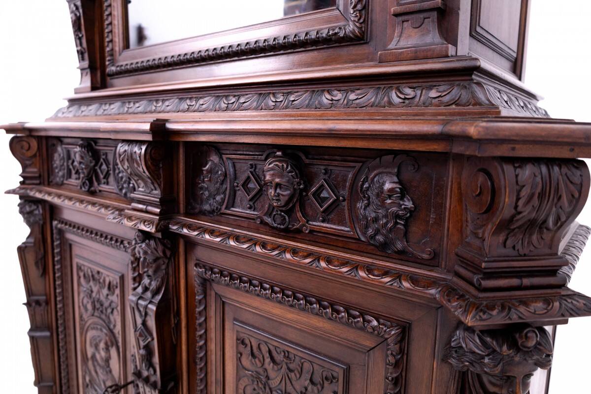 Carved sideboard, France, ca. 1880.
