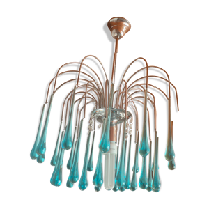 Lustre gouttes d'eau bleu