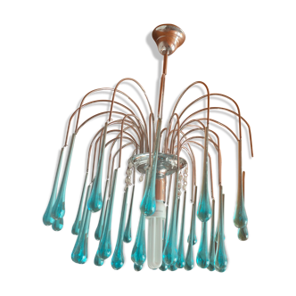 Lustre gouttes d'eau bleu