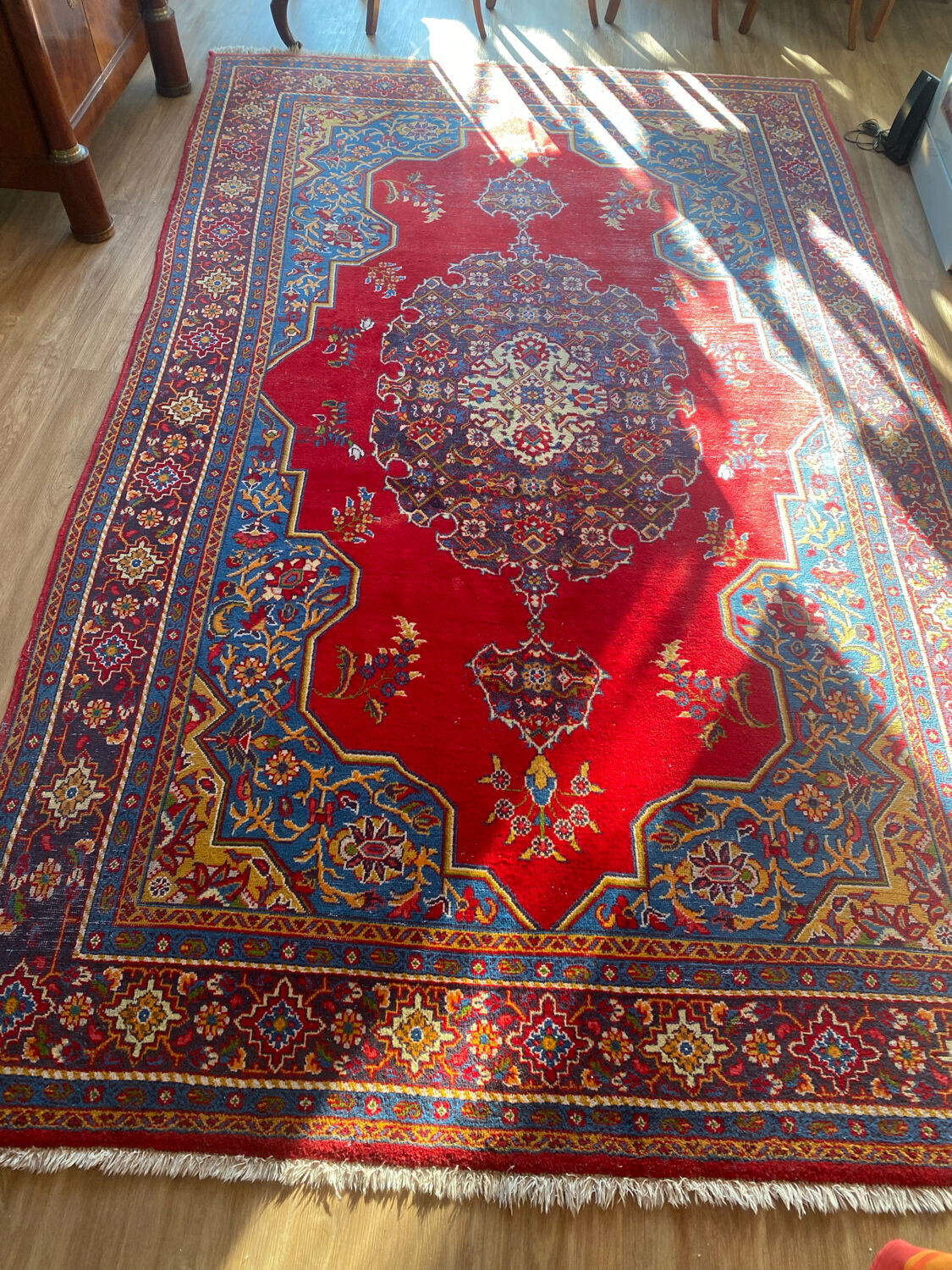 Tapis moud fait main, laine 198x330 cm