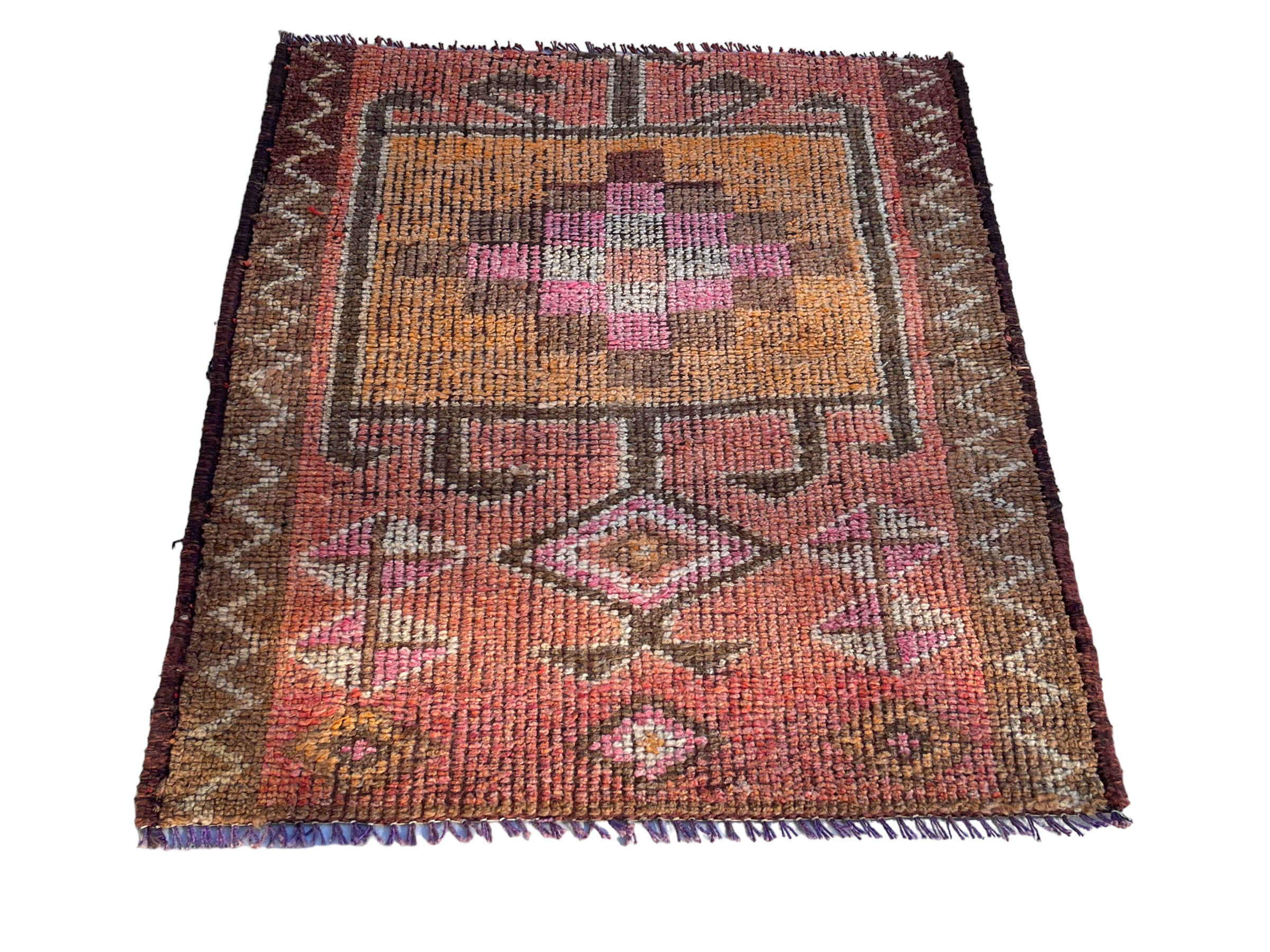 Tapis kurde vintage, 110 x 95 cm