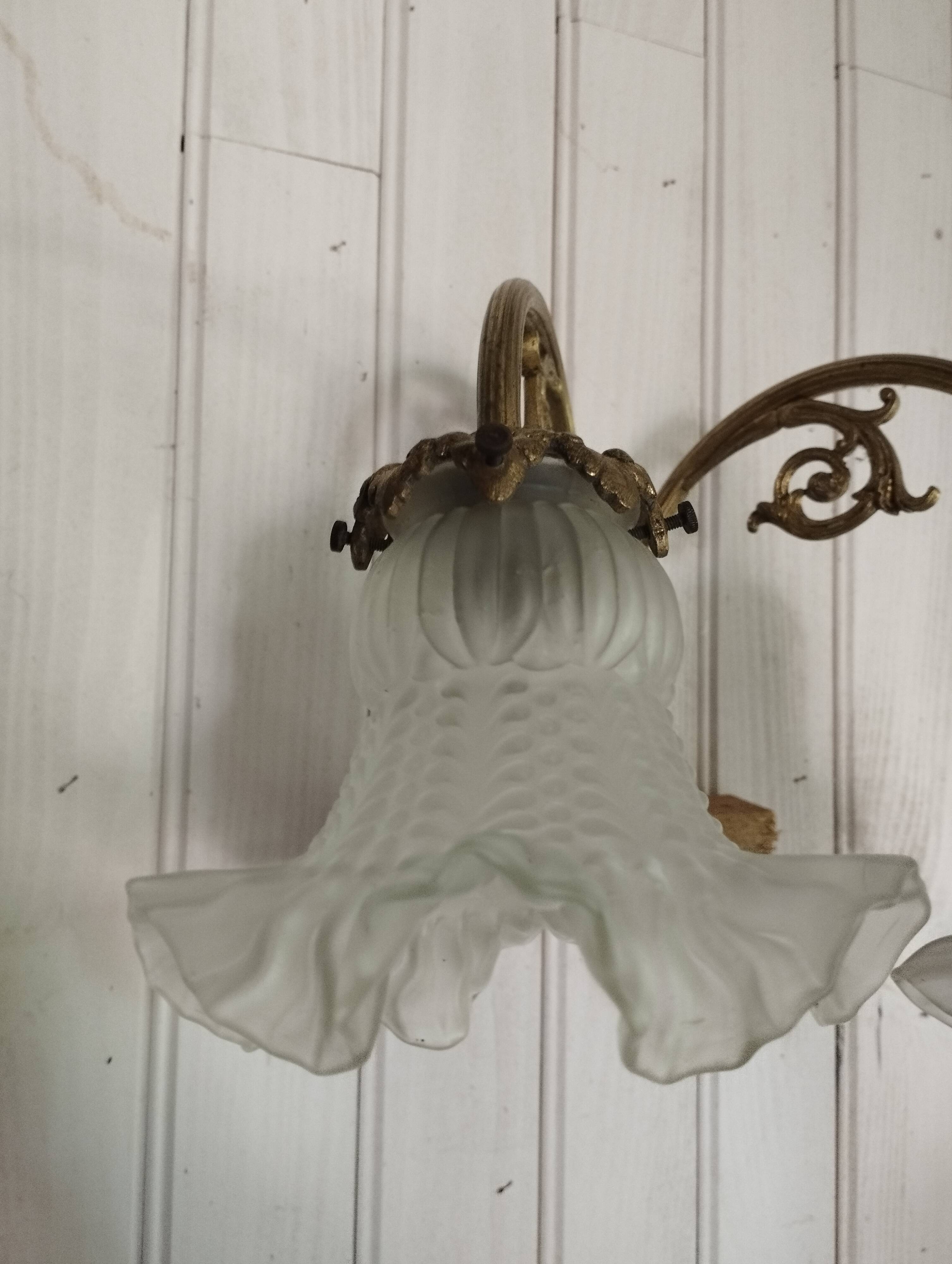 Pair of tulip wall lamps