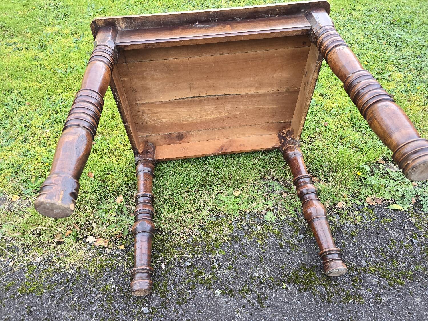 Old cherry wood desk table