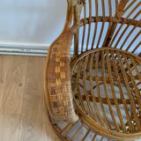 Rattan peacock armchair by Gio Ponti and Lio Carminati