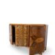 Italian Art deco burl walnut sideboard, of great quality.