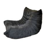 Togo armchair by Ligne Roset in anthracite alcantara.