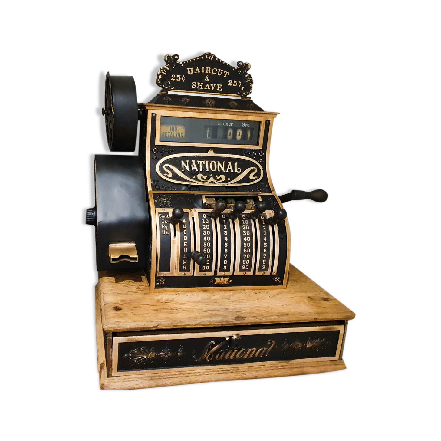 Former National Barber Shop cash register