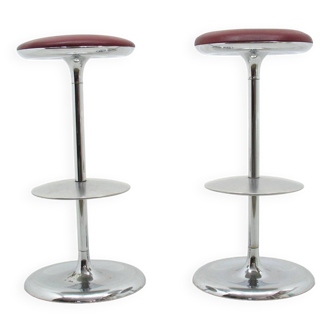 Paire de tabourets de bar, 1980s