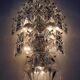 Large crystal glass flush mount from Kinkeldey, Germany, 1970s.