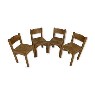 set of 4 chairs model "Meribel" by Charlotte Perriand