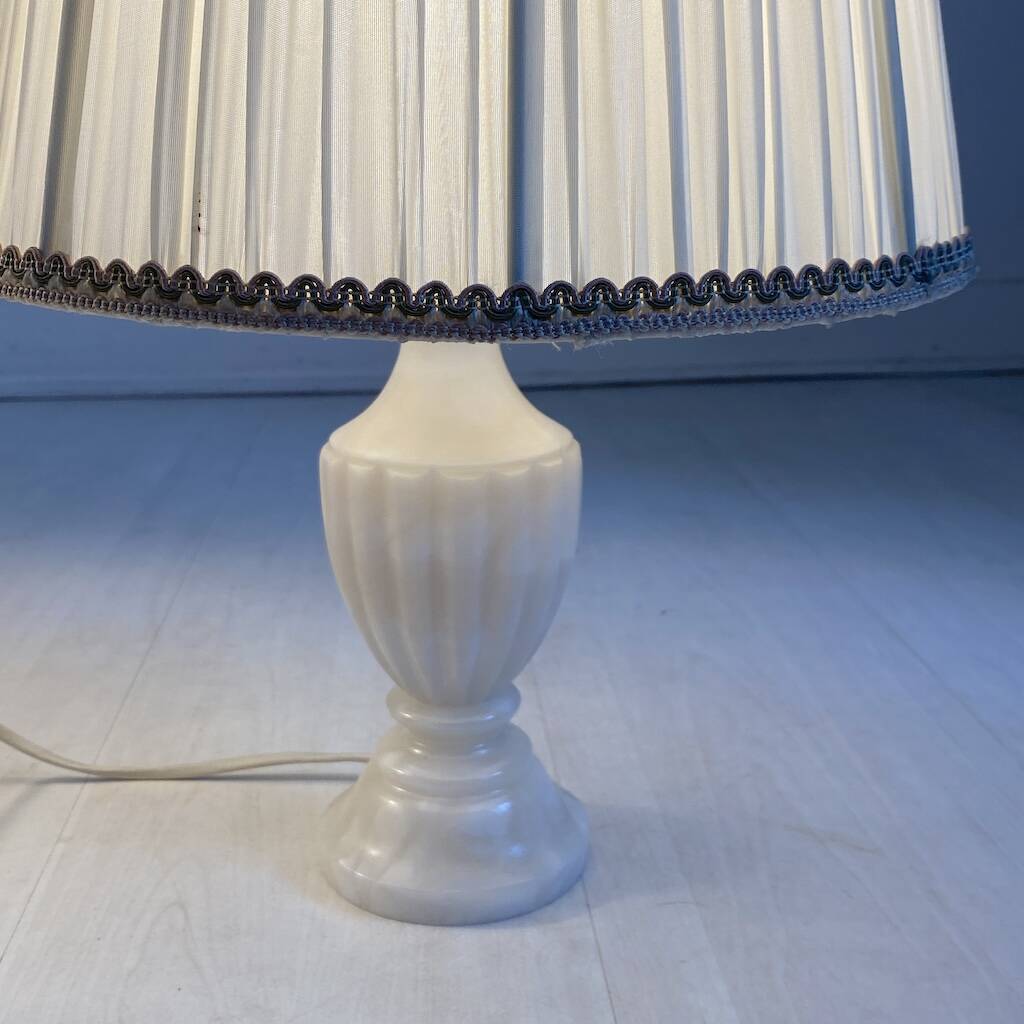 Pair of vintage 1970s alabaster table lamps