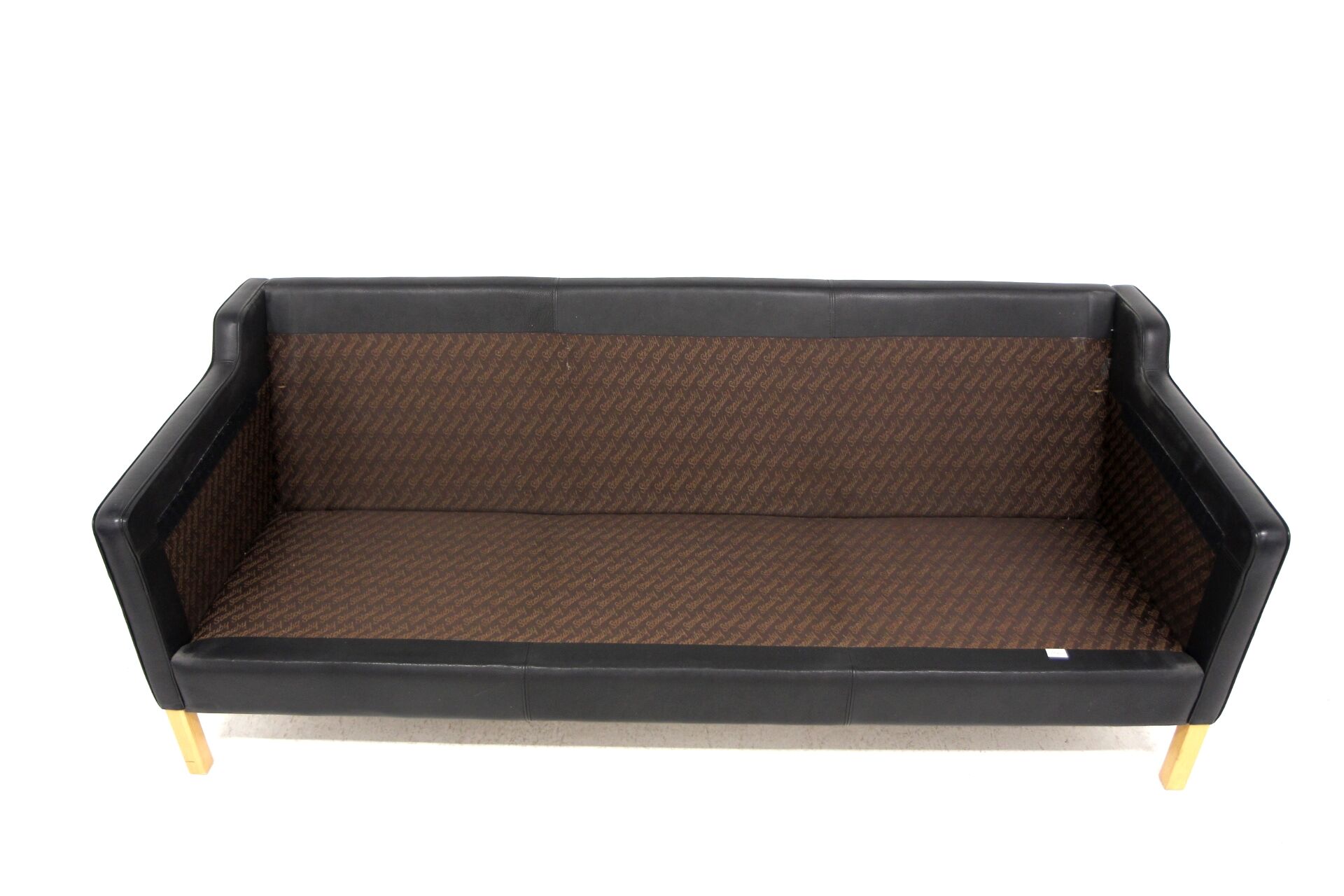 Scandinavian leather sofa "eva", stouby, denmark, 1960