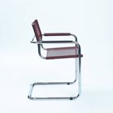 Chaises Bauhaus en cuir, Fasem 1980s