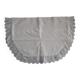 Antique embroidered half-moon crib pillowcase