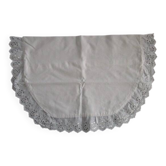 Antique embroidered half-moon crib pillowcase