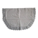 Antique embroidered half-moon crib pillowcase