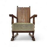 Oak arm chair 1930s  Height 110 Depth 70 Width 75 Seat height 46 cm