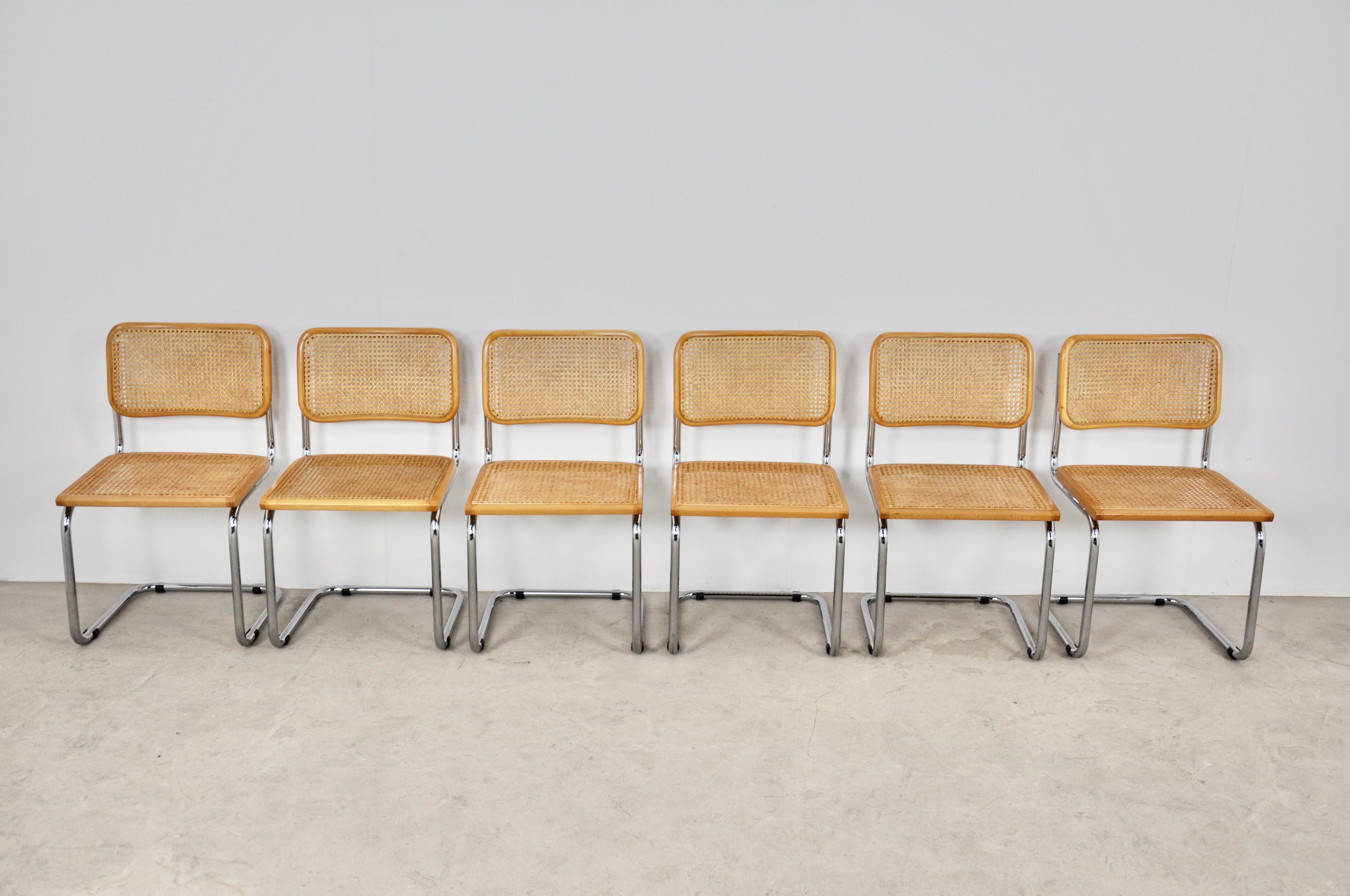 Dinning Style Chairs B32 By Marcel Breuer set 6