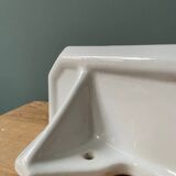 Art Deco wall shelf in white porcelain