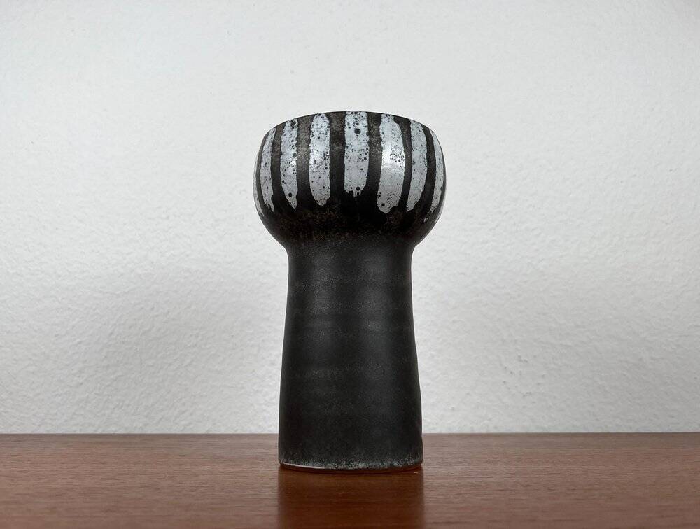 Vintage East German studio vase GDR mid-century by Erhard Goschala, 1960s.
