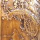 3 carved wooden panels, floral and animal decorations, Indochina