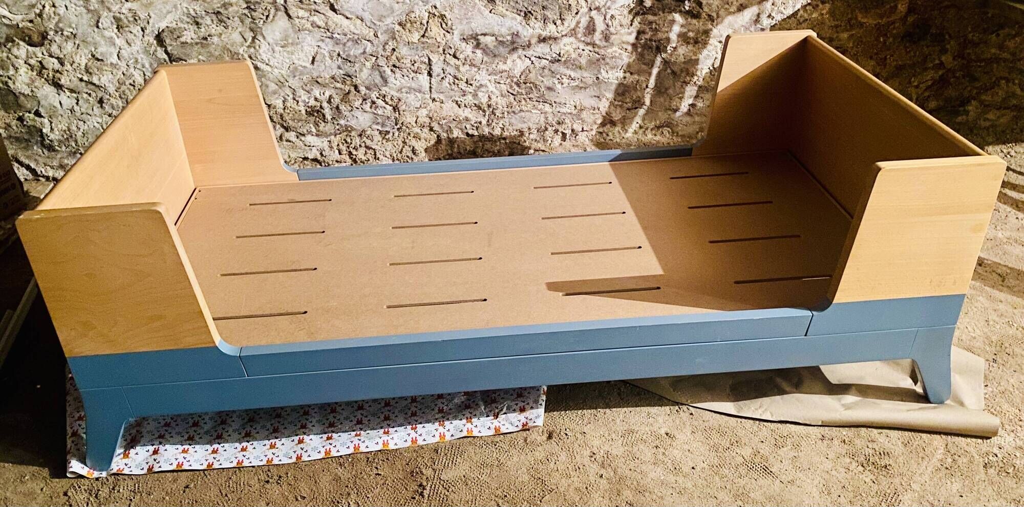 Coloured wooden child's bed in perfect condition