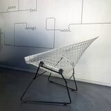 Big Diamond armchair, Harry Bertoia for Knoll International, 1950s-60s, restored