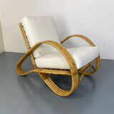 Fauteuil en rotin de Rohé Noordwolde, années 1950