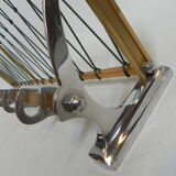 Vintage aluminum wall coat rack