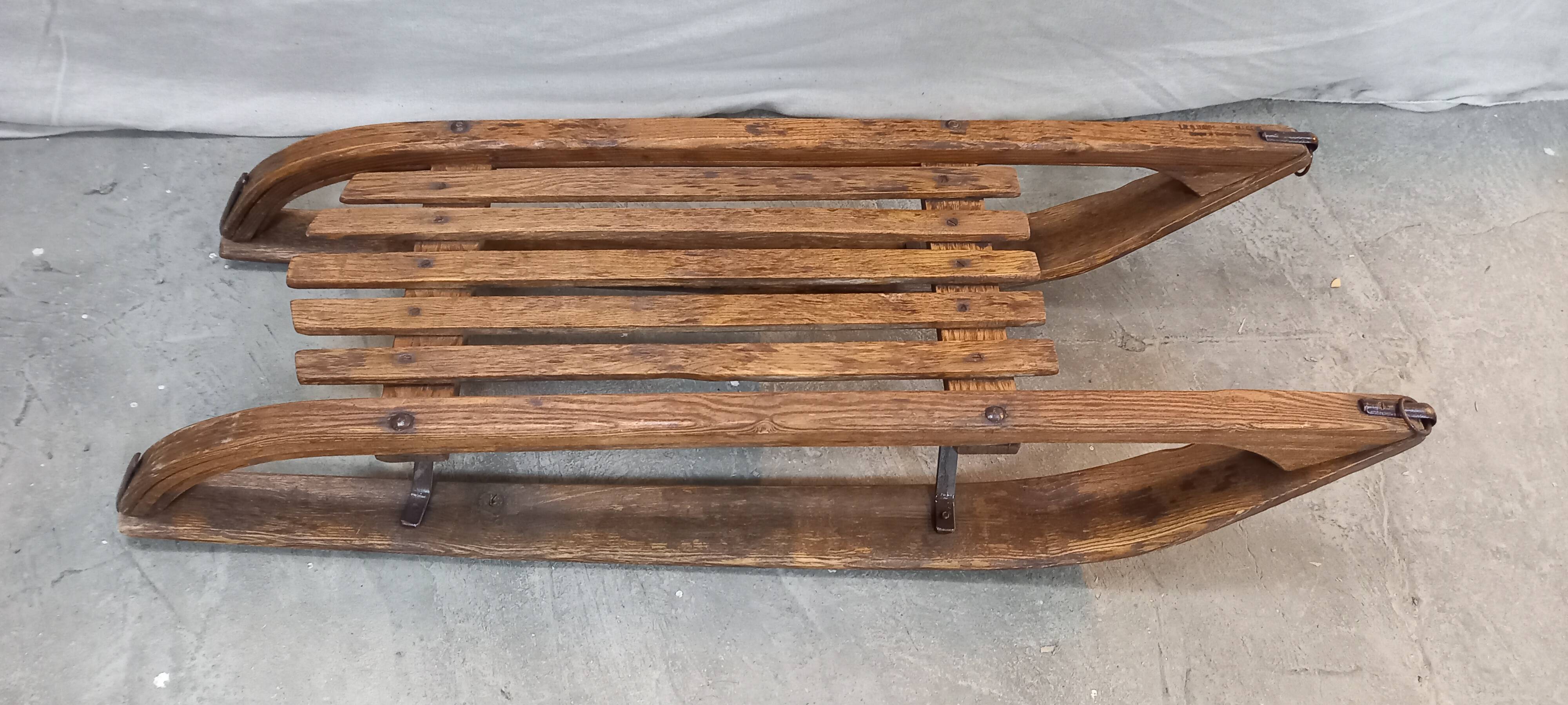 Vintage wooden sled