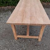 Farm table in solid oak wood raw