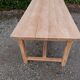 Farm table in solid oak wood raw