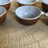 Series of 6 sandstone bowls