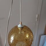 Vintage blown glass pendant lamp