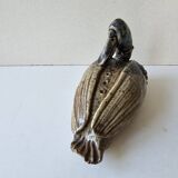 Zoomorphic ceramic sculpture - Duck / Vase of flowers Signed