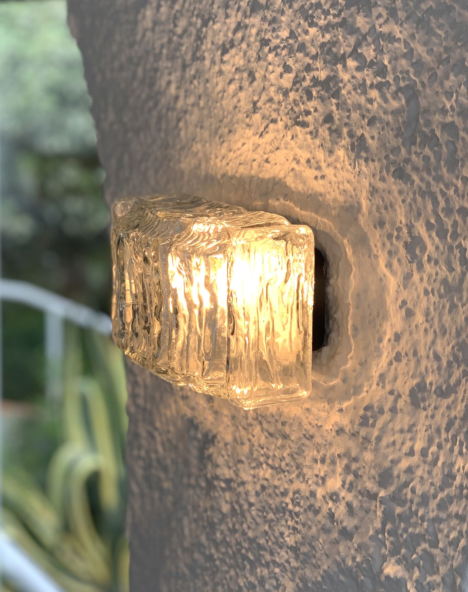 Pair of Murano glass wall lamps