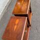 Pair of English yew wood bedside tables – Bradley Made in England 19