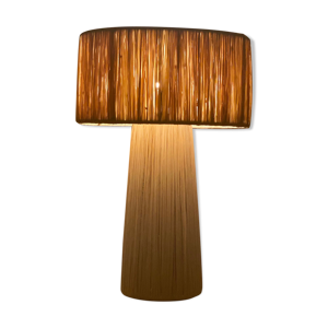 lampe à poser de chevet minimaliste raphia