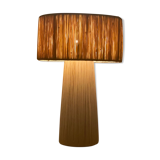 Raffia minimalist bedside laying lamp