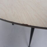 Vintage coffee table with round formica top