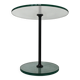 Minimalist round side table in glass by Draenert, 1983