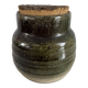 Vintage Wabi Sabi Studio Pottery Jar with Cork Lid / Belgium, 1970s in the