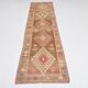 Taupe & Dusty Pink Vintage Carpet For Hallway, 83x308 Cm